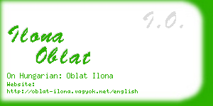 ilona oblat business card